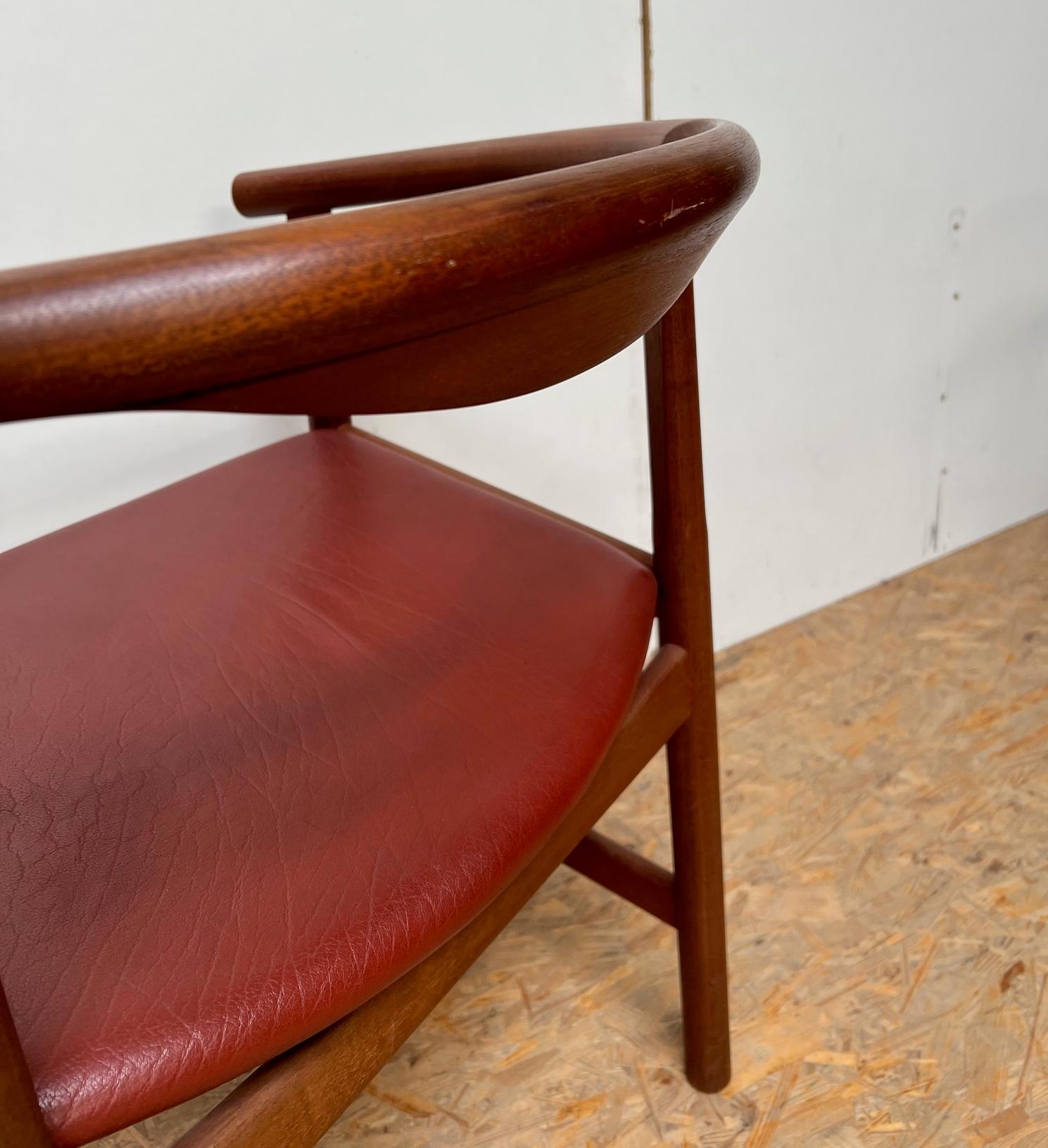 Leather Set of 6 Hans J. Wegner PP 203 Armchair Dining Chair by PP Mobler