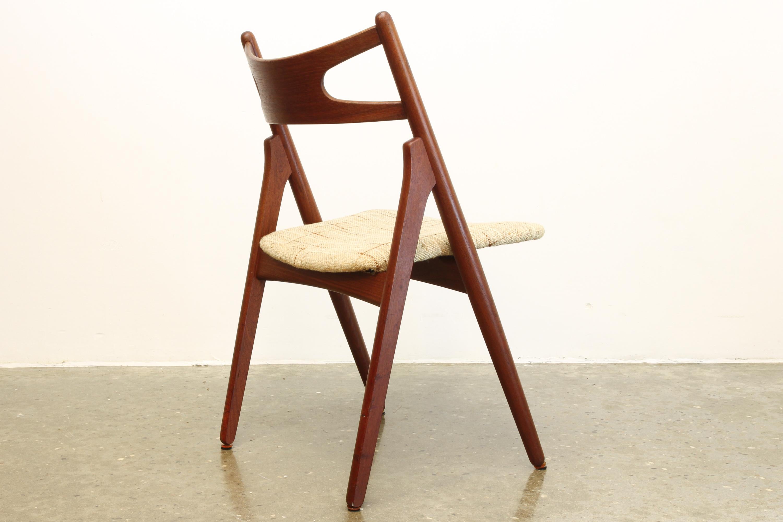 Set of 6 Hans J. Wegner Sawbuck Chair CH 29 in Teak for Carl Hansen, 1960s 5