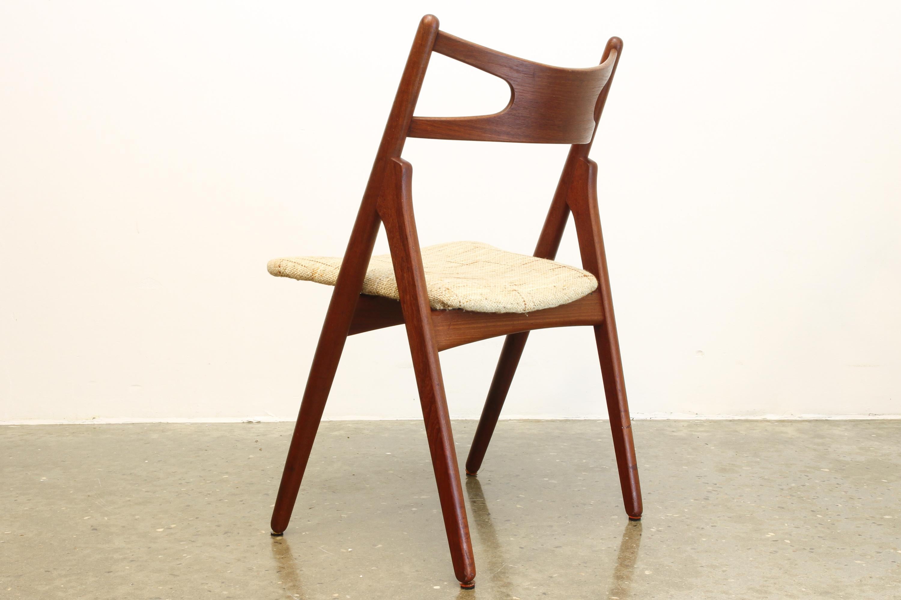 Set of 6 Hans J. Wegner Sawbuck Chair CH 29 in Teak for Carl Hansen, 1960s 3