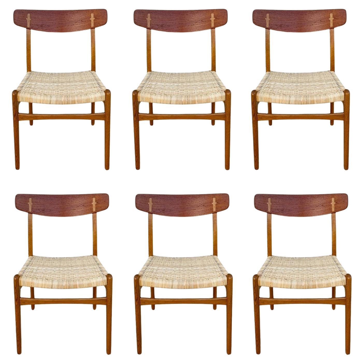 Set of 6 Hans Wegner CH 23 Dining Chairs