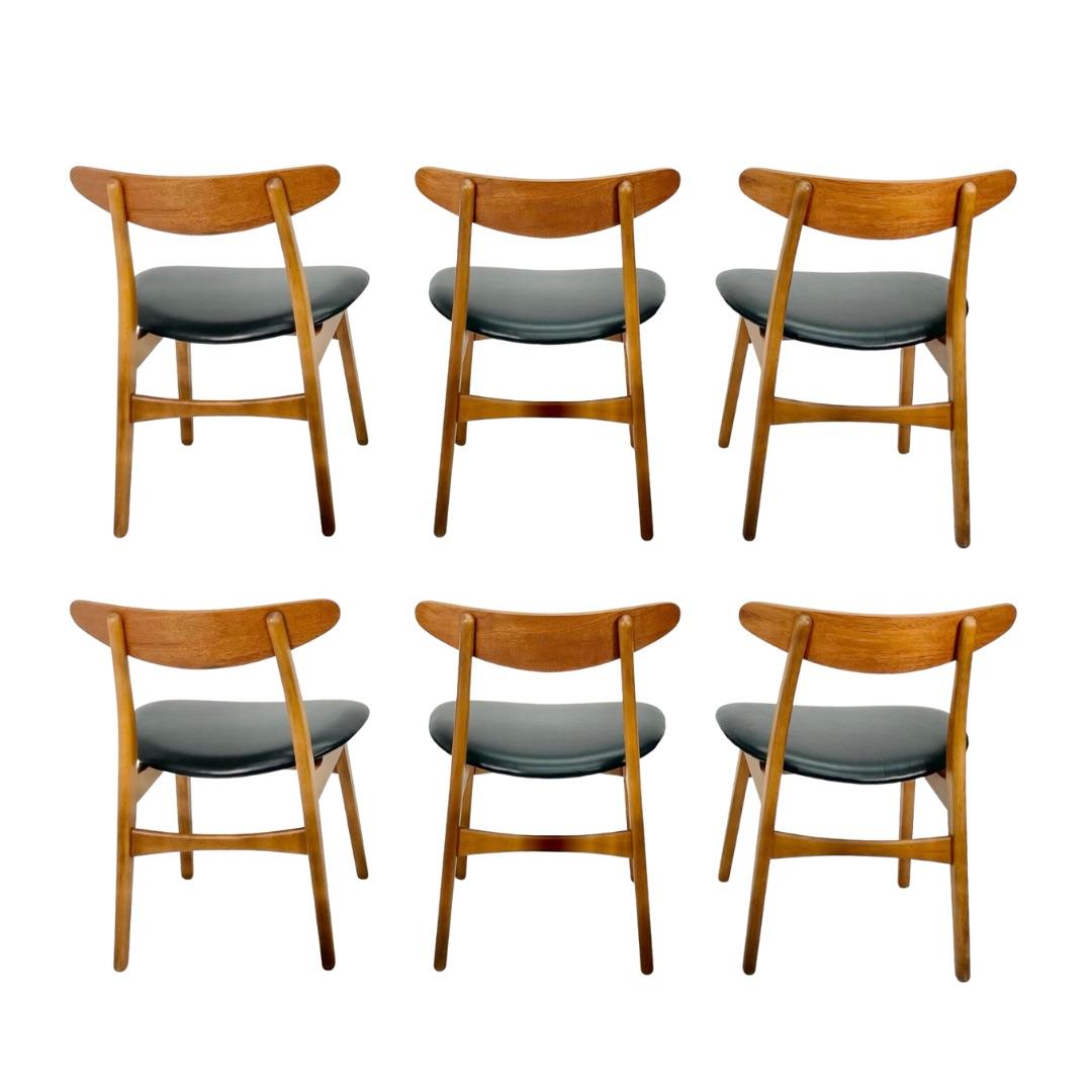 Set of 6 Hans Wegner CH-30 Dining Chairs 5