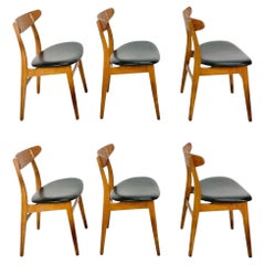 Juego de 6 sillas de comedor Hans Wegner CH-30