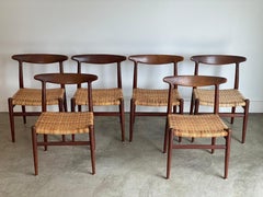 Set of 6 Hans Wegner W2 Dining Chairs