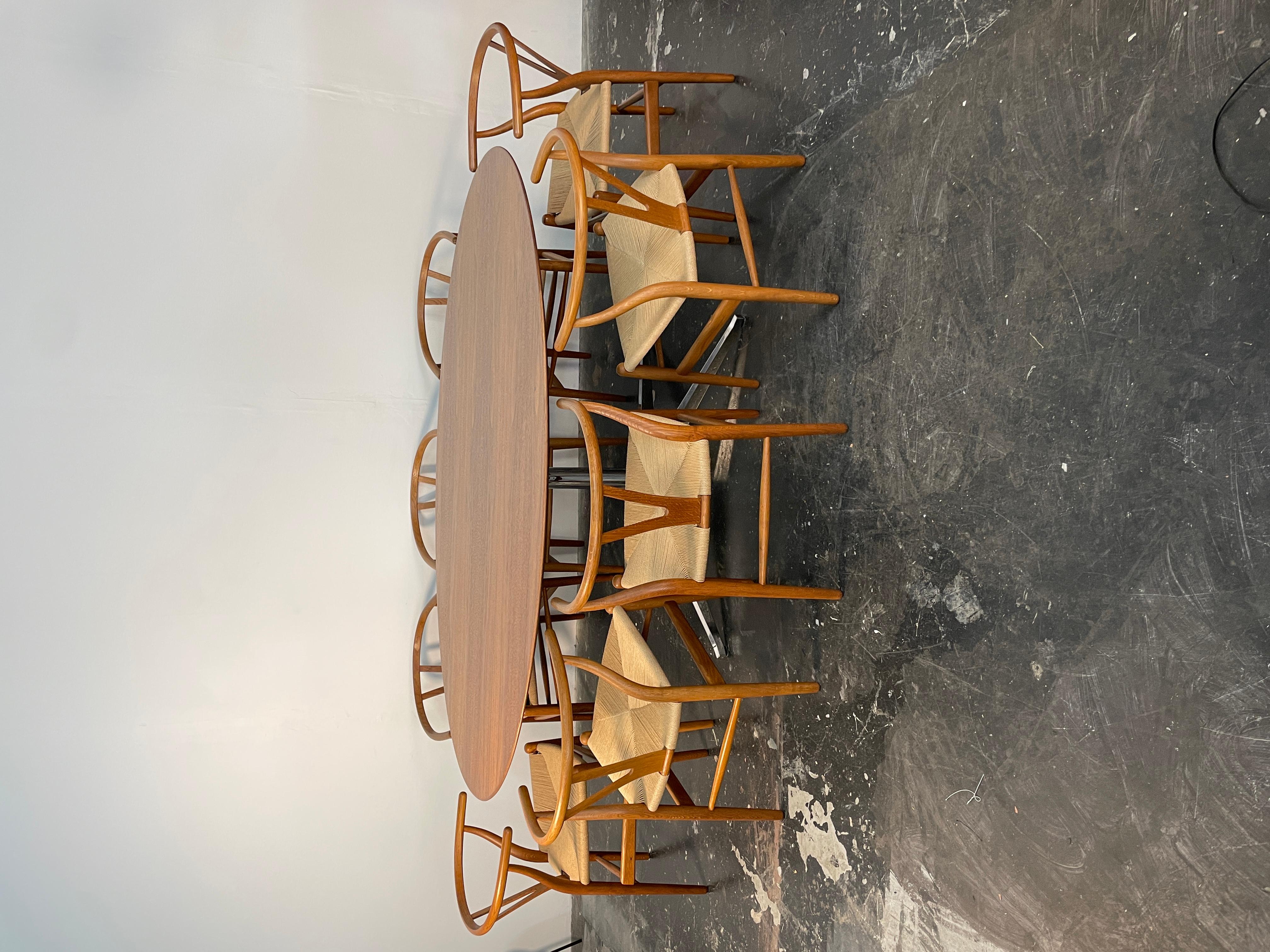 Set di 6 sedie Wishbone di Hans Wegner in Oak, circa anni '50 in vendita 6