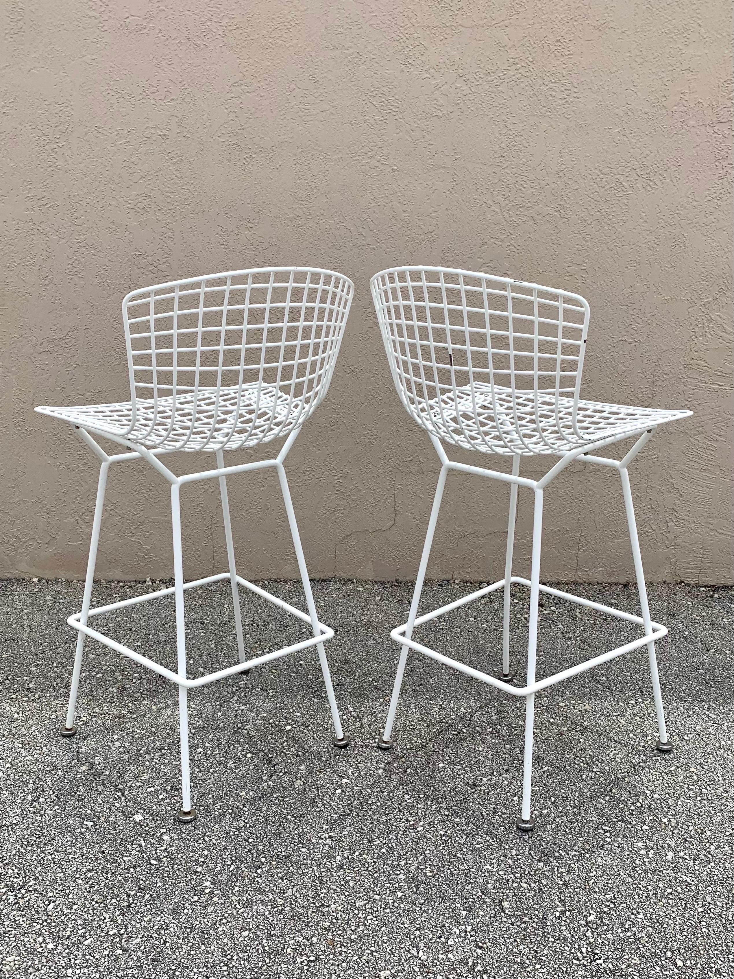 Set of 6 Harry Bertoia Bar Stools for Knoll For Sale 3