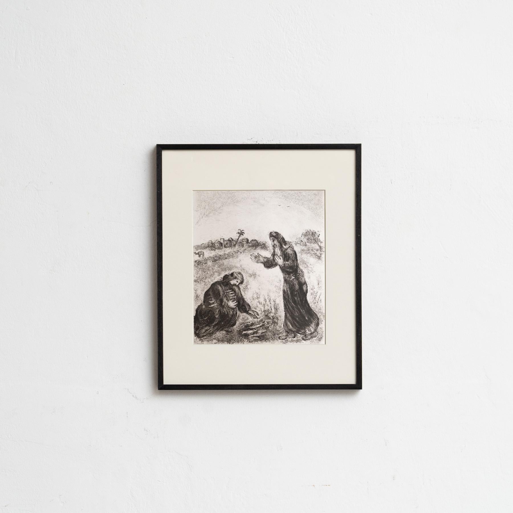 Conjunto de 6 grabados en heliograbado de Marc Chagall de su icónica serie bíblica Moderno de mediados de siglo en venta