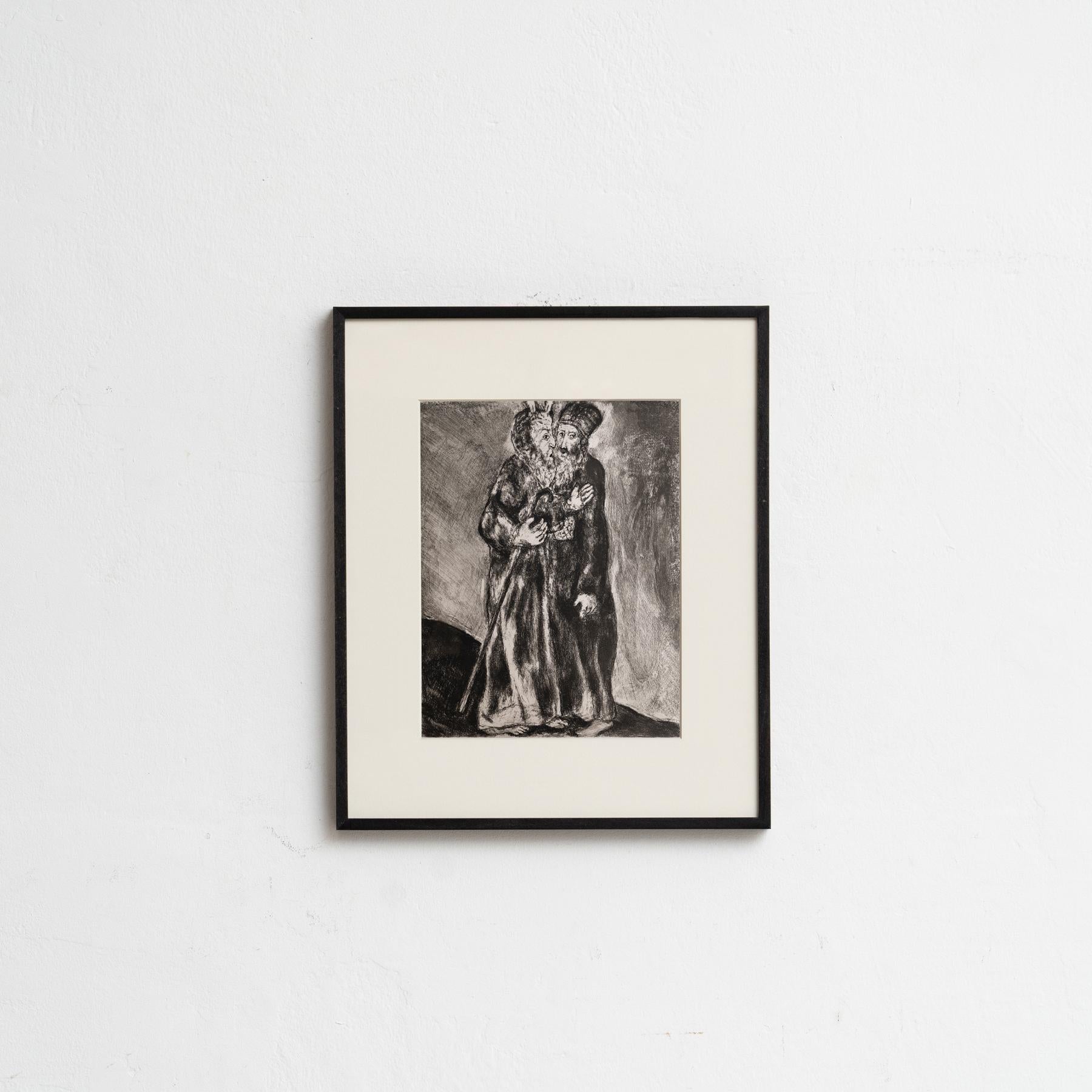 Conjunto de 6 grabados en heliograbado de Marc Chagall de su icónica serie bíblica Francés en venta