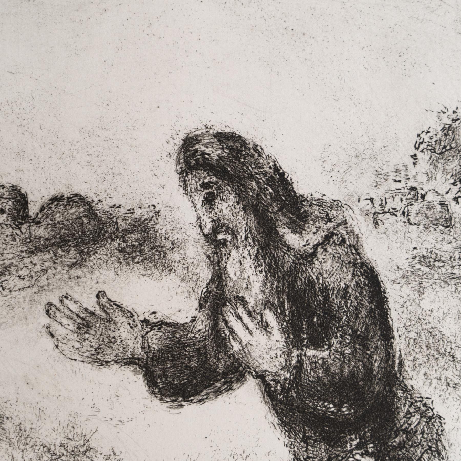Conjunto de 6 grabados en heliograbado de Marc Chagall de su icónica serie bíblica en Bueno estado para la venta en Barcelona, Barcelona