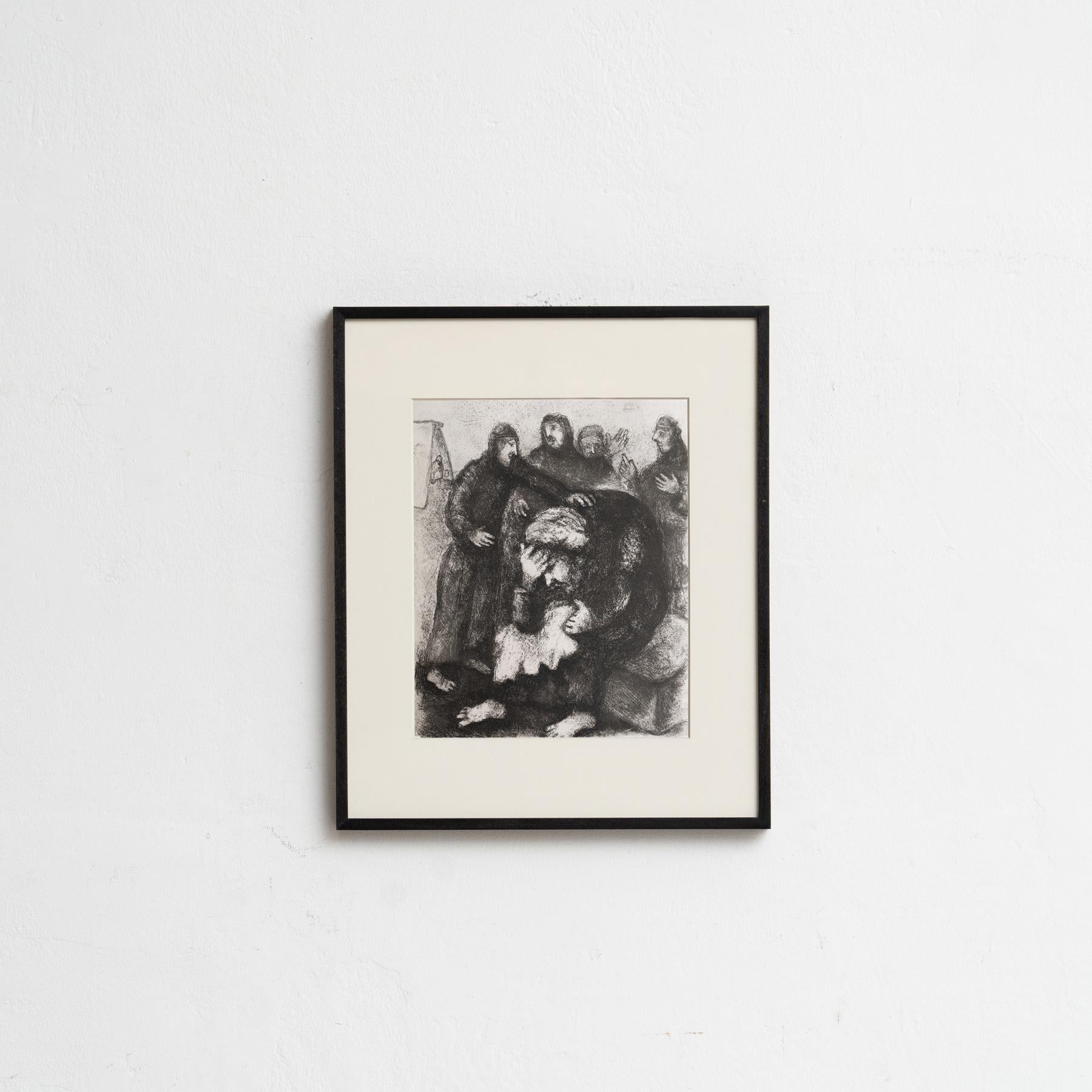 Conjunto de 6 grabados en heliograbado de Marc Chagall de su icónica serie bíblica en venta 1