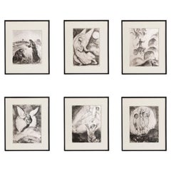 Set von 6 Heliogravurdrucken von Marc Chagall aus seiner ikonischen biblischen Serie