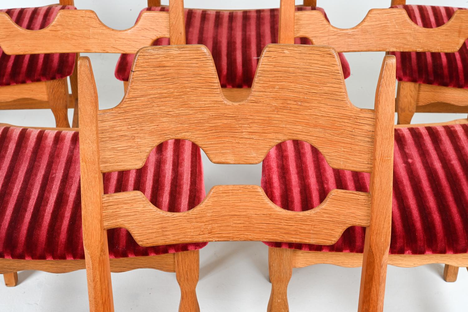 Danish Set of '6' Henning Kjærnulf Razorblade Dining Chairs, c. 1960's