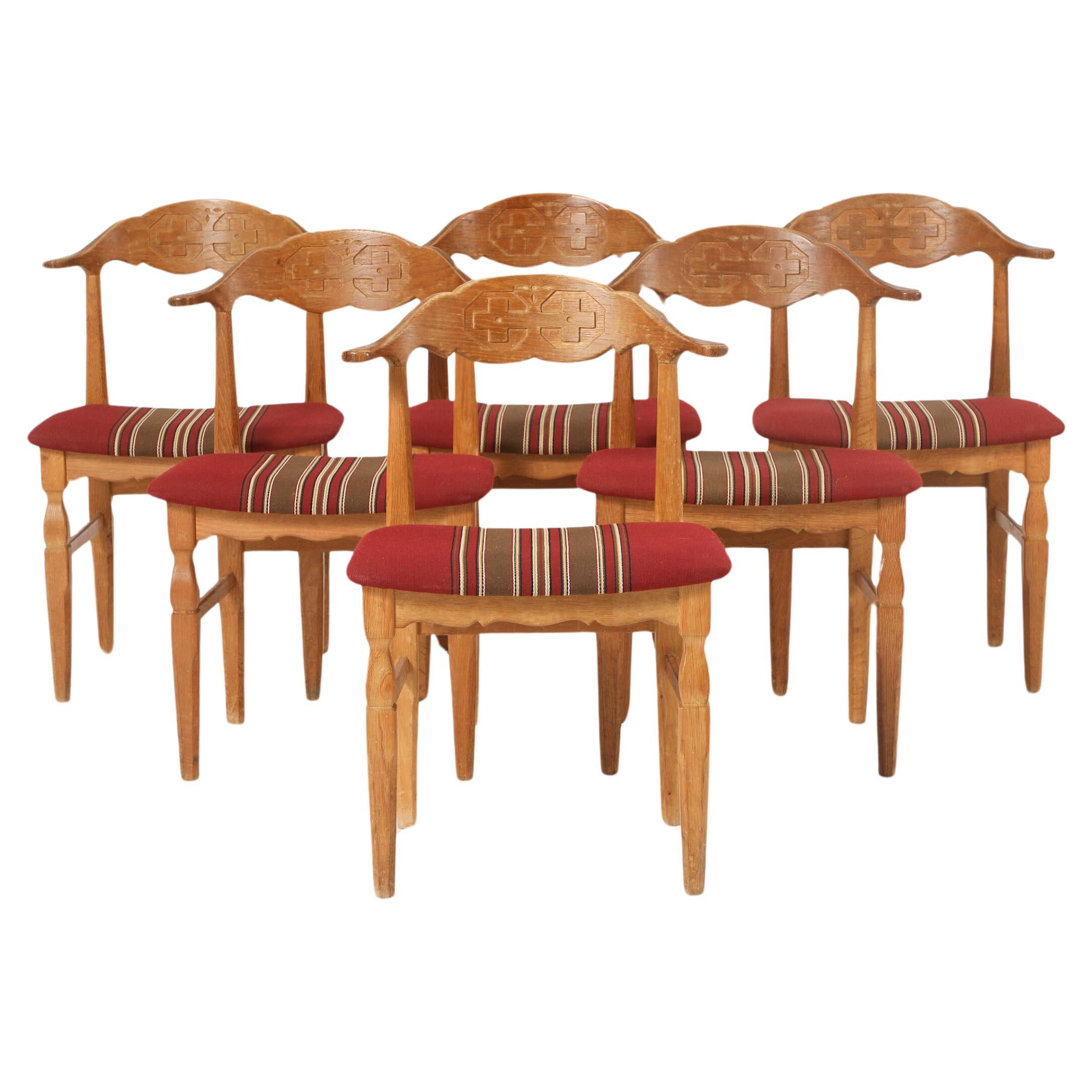 Set of 6 Henry Kjaernulf Dining Chairs For Sale