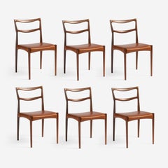 Set of 6 Henry W. Klein Rosewood Dining Chairs, 1960s