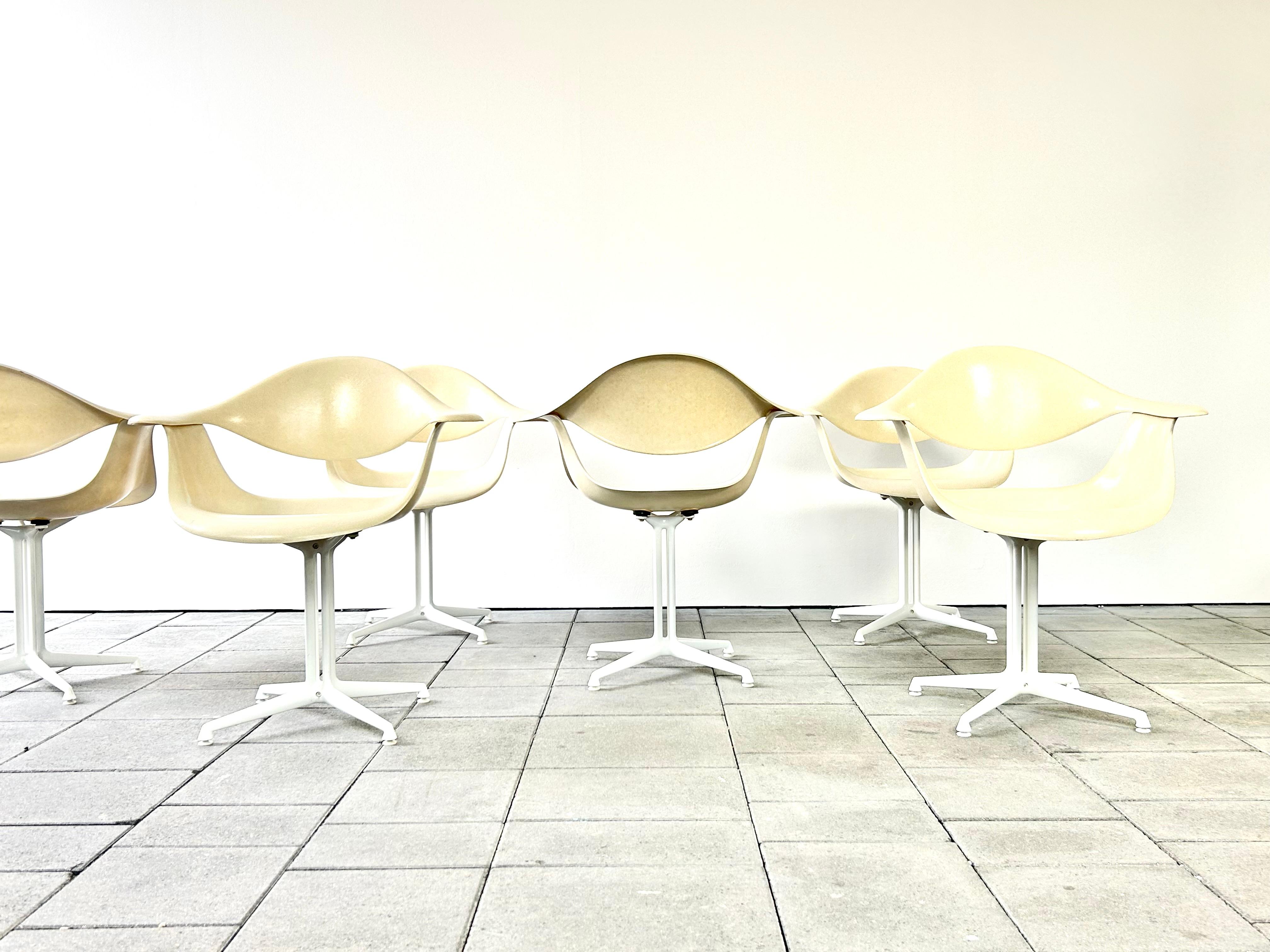 American Set of 6 Herman Miller DAF Chairs Designed by George Nelson in 1958 For Sale