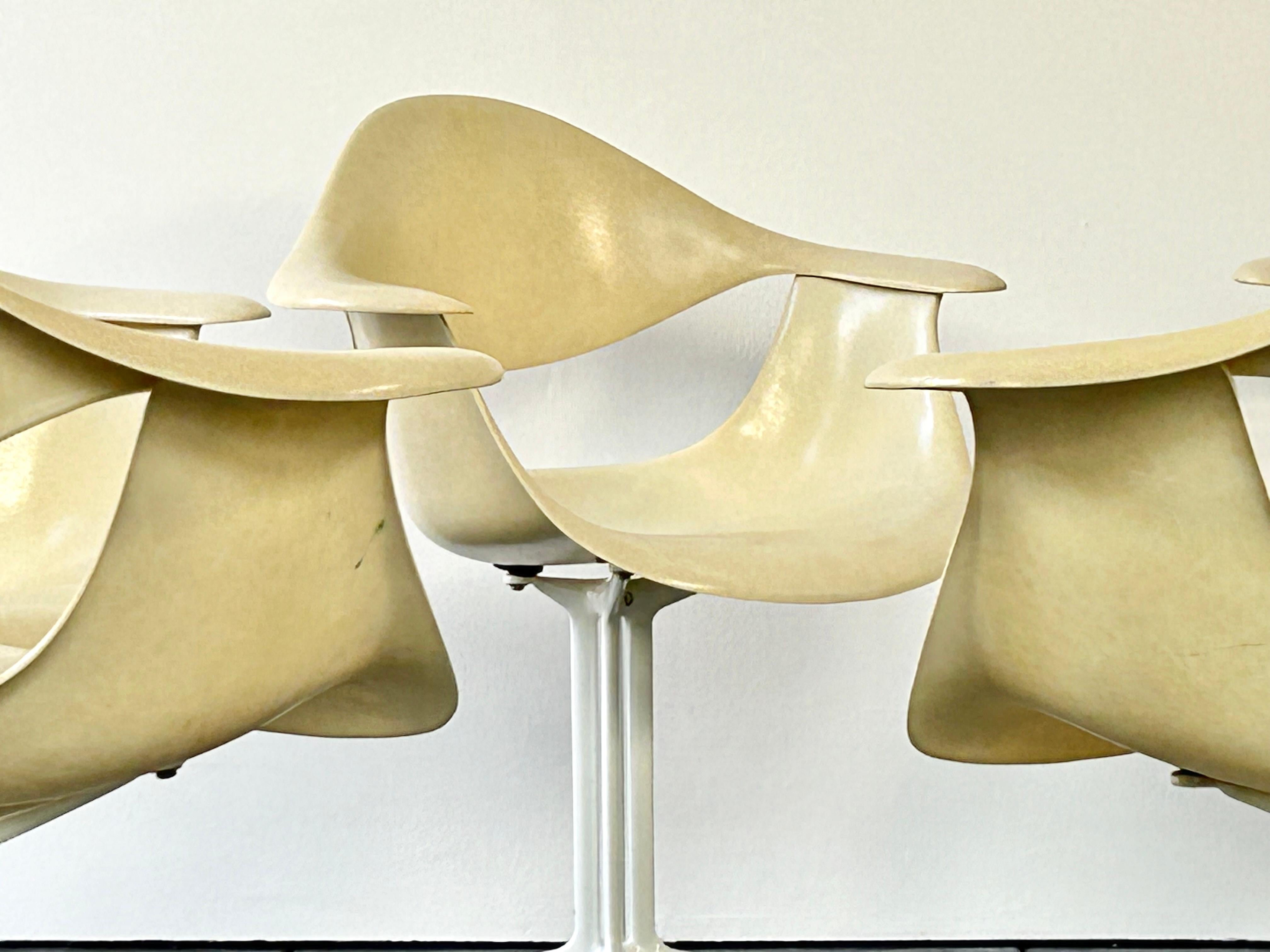 Satz von 6 Herman Miller DAF-Stühlen, entworfen von George Nelson im Jahr 1958 im Angebot 2