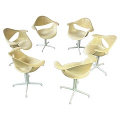 Set of 6 Herman Miller DAF Chairs Designed by George Nelson in 1958