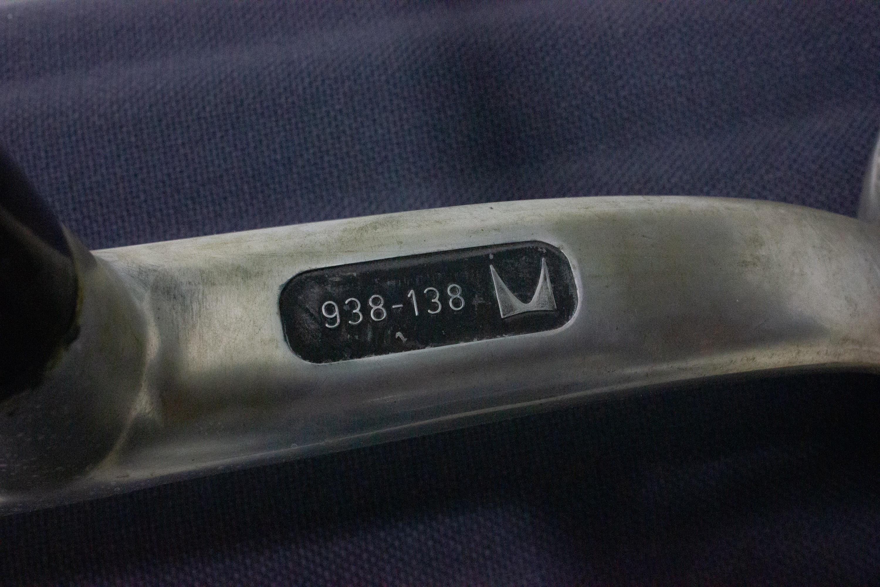 Set of 6 Herman Miller EA109 office chairs in blue grey fabric, 1980s im Angebot 12