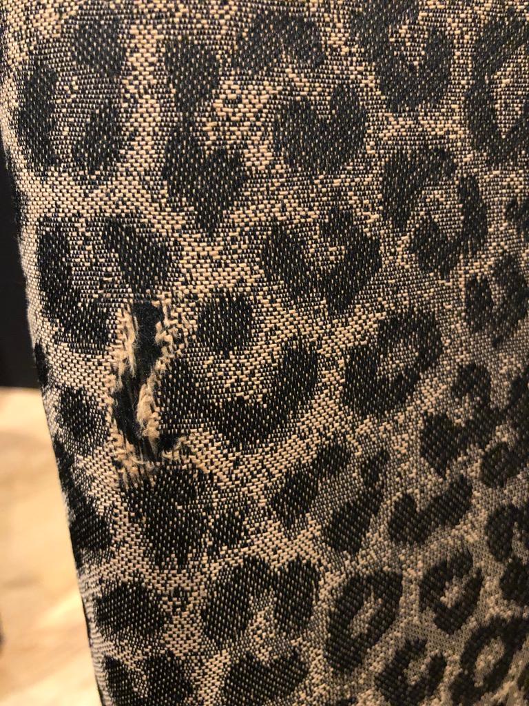 Set of 6 Leopard Print High back Dining Chairs In Good Condition In Norwood, NJ