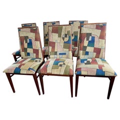 Set of 6 High Back Modern Dining Side Chairs