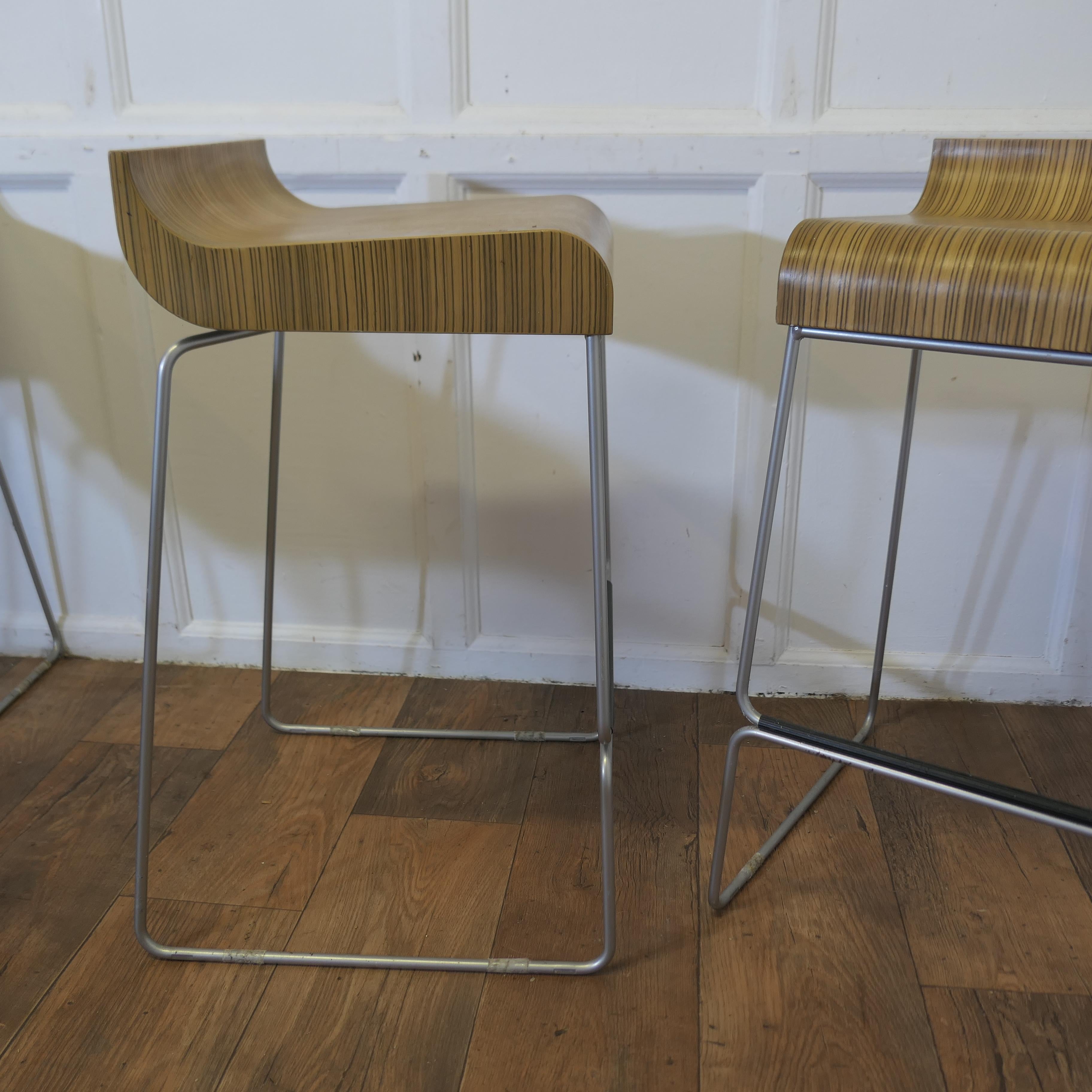 Set of 6 High Class Italian Bar Stools by Emilio Nanni    Superb design 4