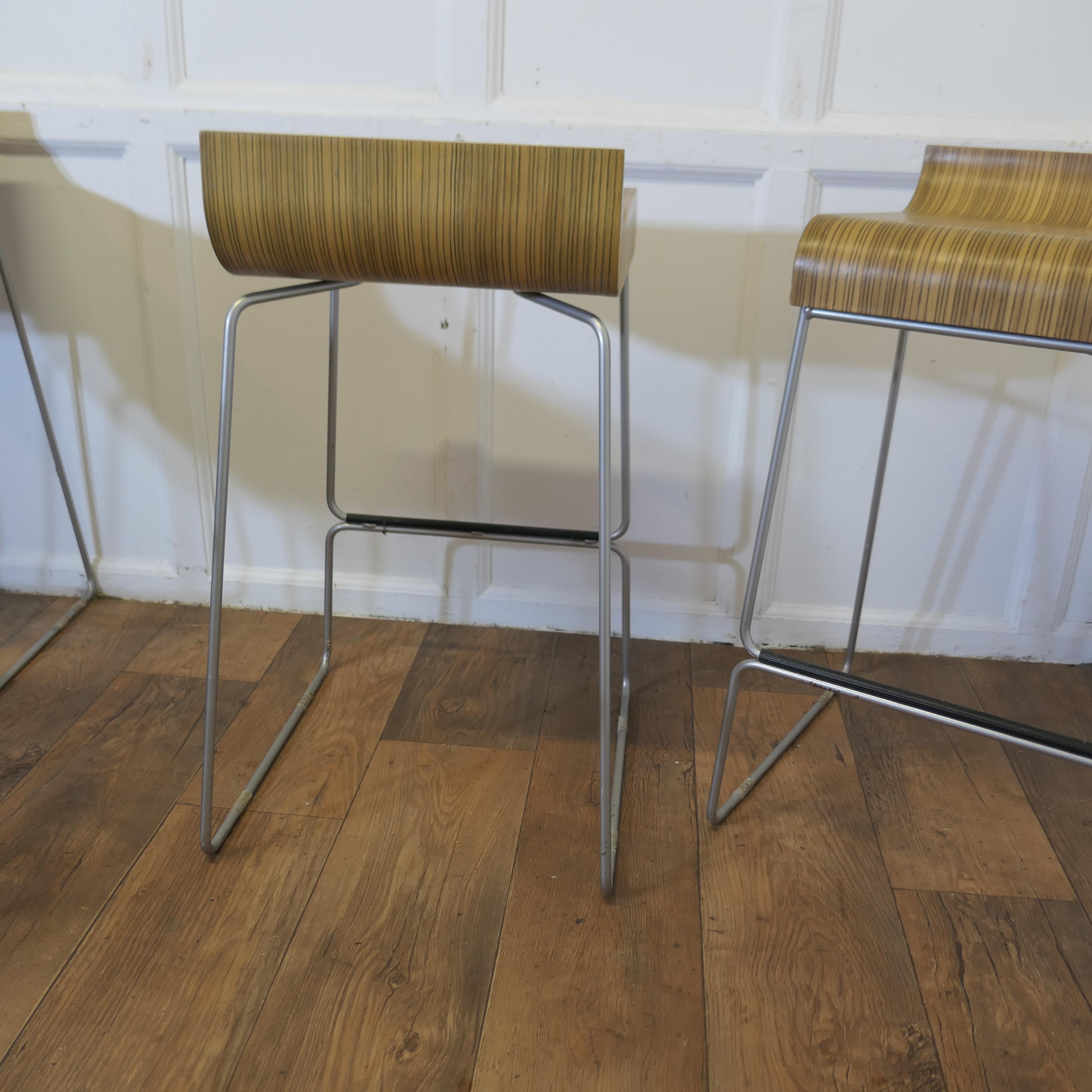 Set of 6 High Class Italian Bar Stools by Emilio Nanni    Superb design 5