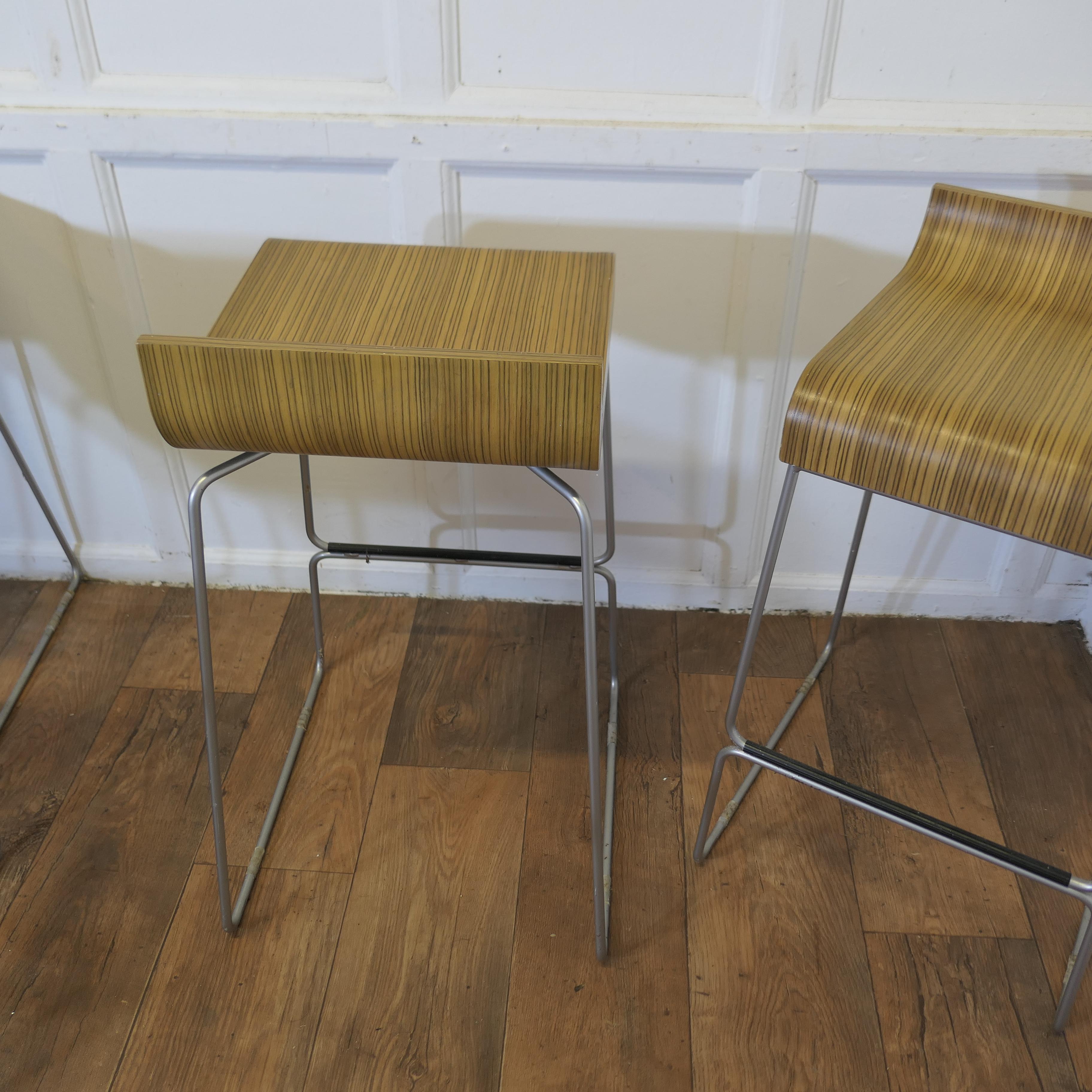 Set of 6 High Class Italian Bar Stools by Emilio Nanni    Superb design 6