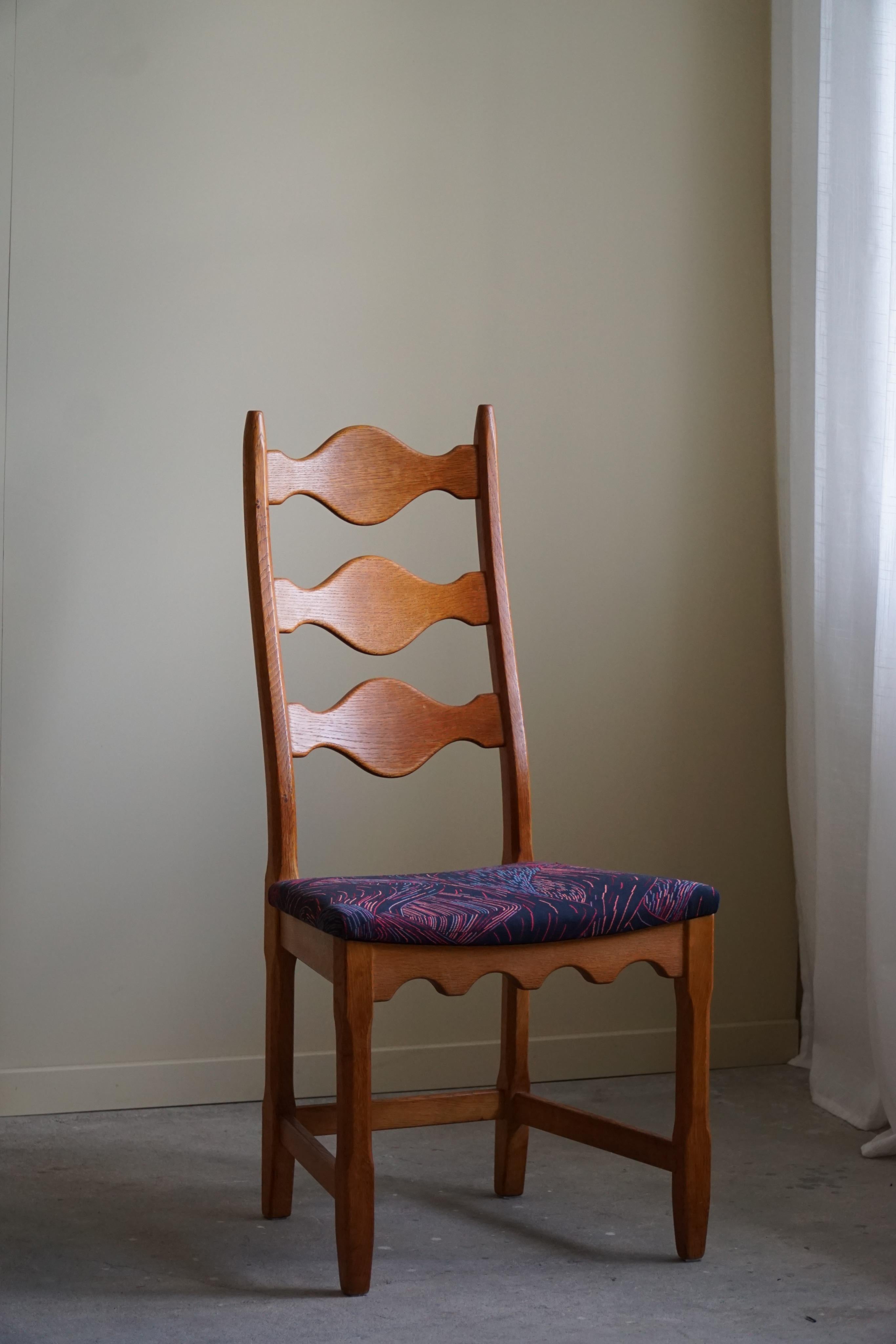 Set of 6 Highback Dining Chairs in Oak, Danish Modern, Henning Kjærnulf, 1960s 2