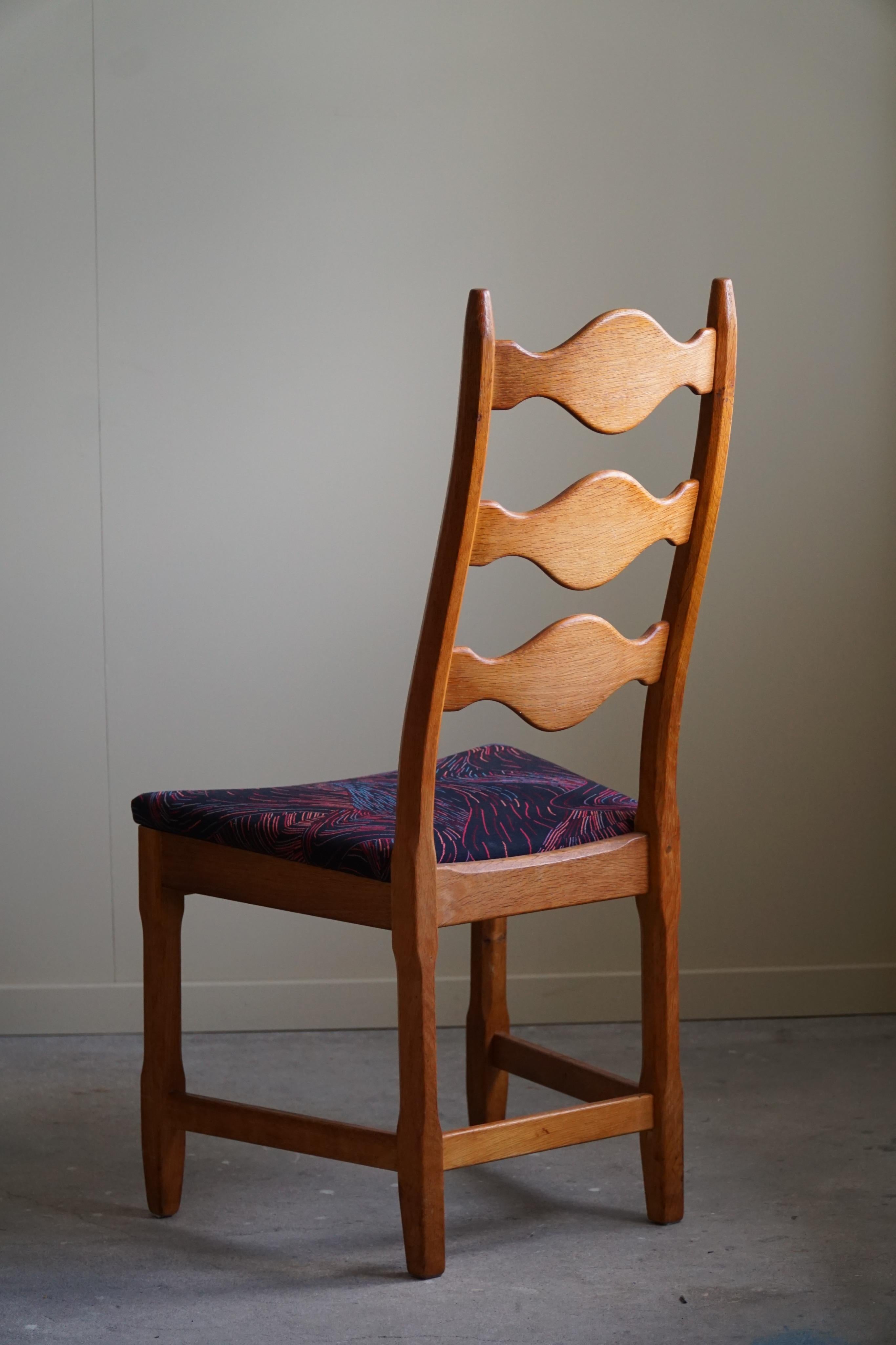 Set of 6 Highback Dining Chairs in Oak, Danish Modern, Henning Kjærnulf, 1960s 3