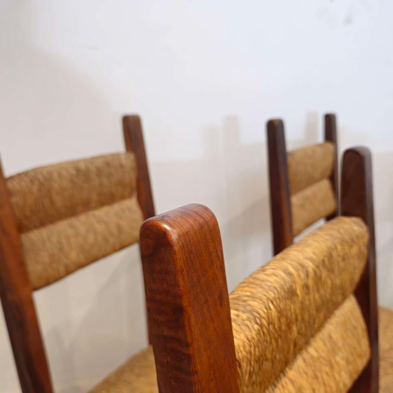 Set of 6, Highback Solid Oak Chairs  For Sale 4