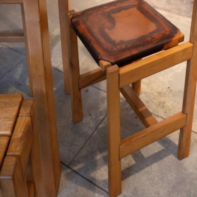 Set of 6 Home Dining Room Set from Maison Regain, 1960s For Sale 6