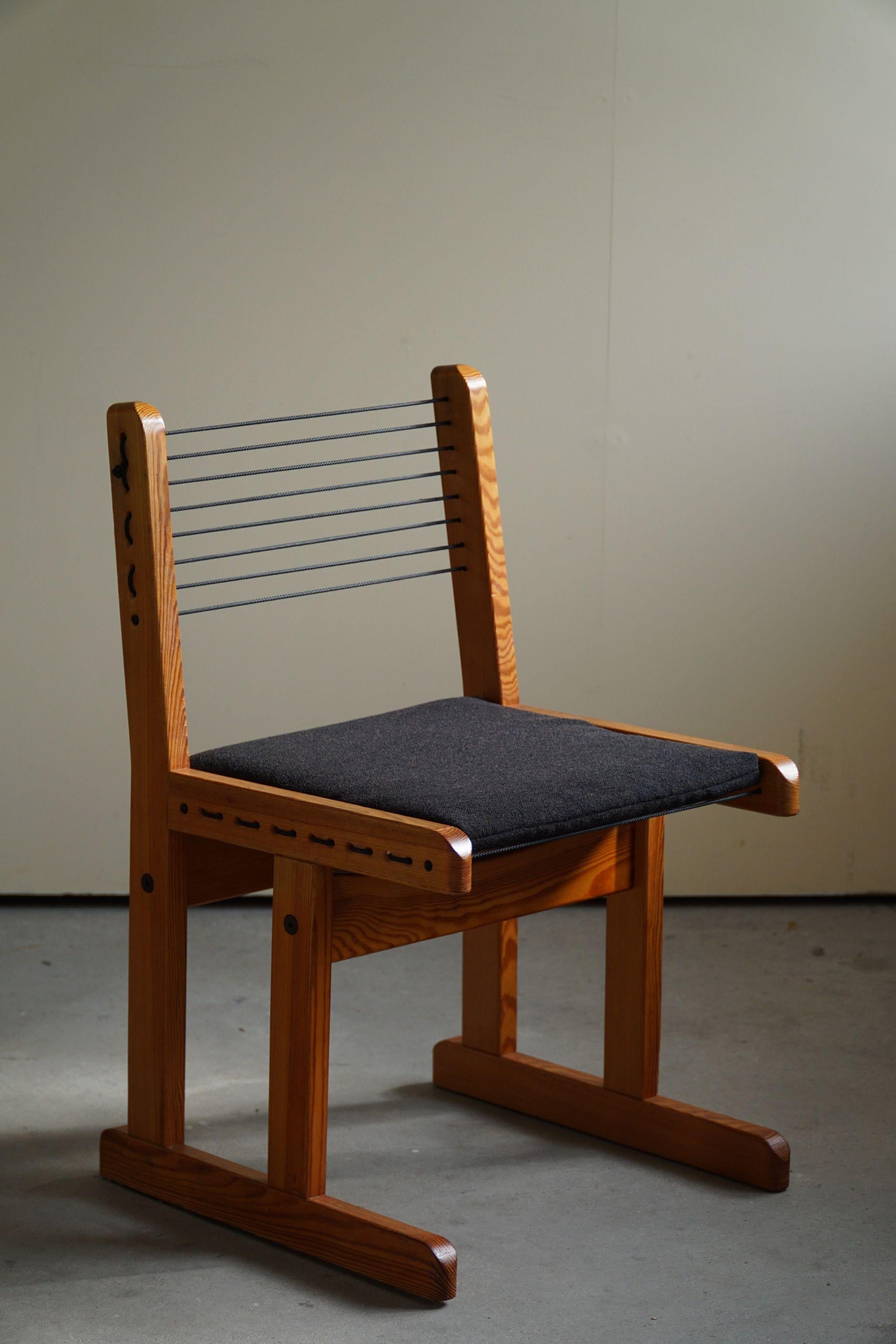 Set of 6 Hunting Chairs in Pine by Torbjørn Afdal for Bruksbo, Mid Century, 1960 For Sale 7