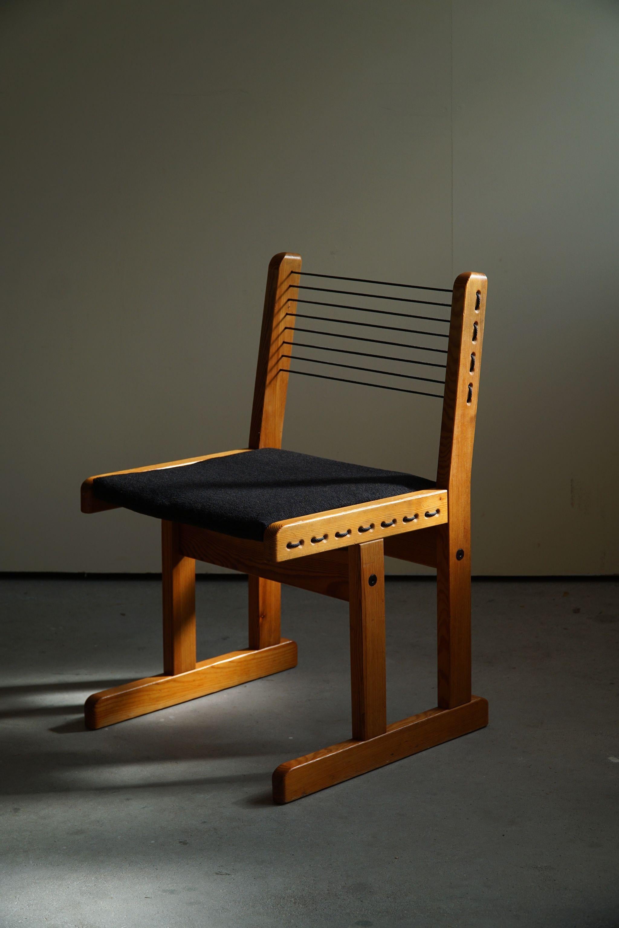 Scandinavian Modern Set of 6 Hunting Chairs in Pine by Torbjørn Afdal for Bruksbo, Mid Century, 1960 For Sale