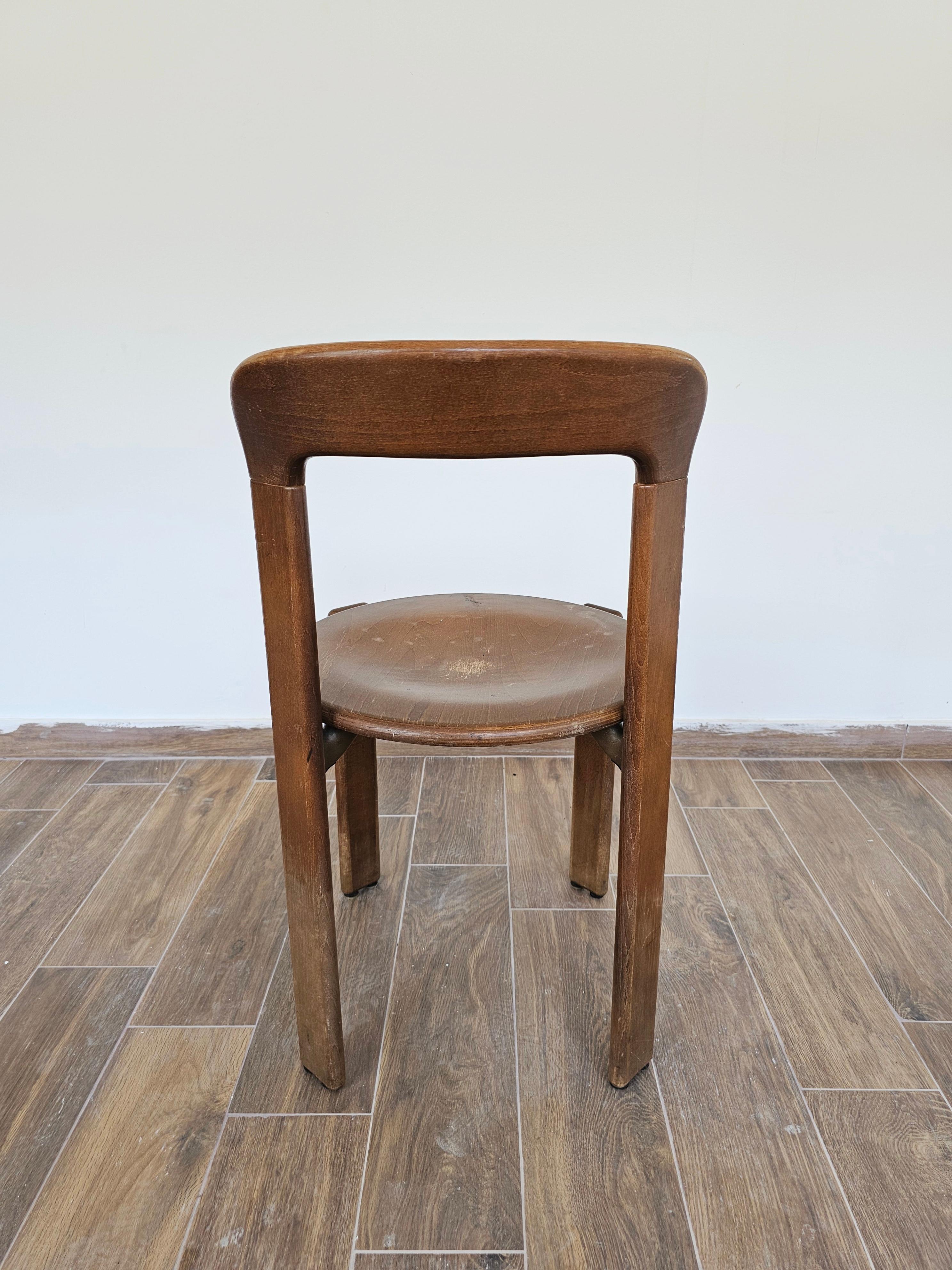 Set of 6 Iconic Rey Chairs designed by Bruno Rey for Dietiker, Switzerland 1970s 2