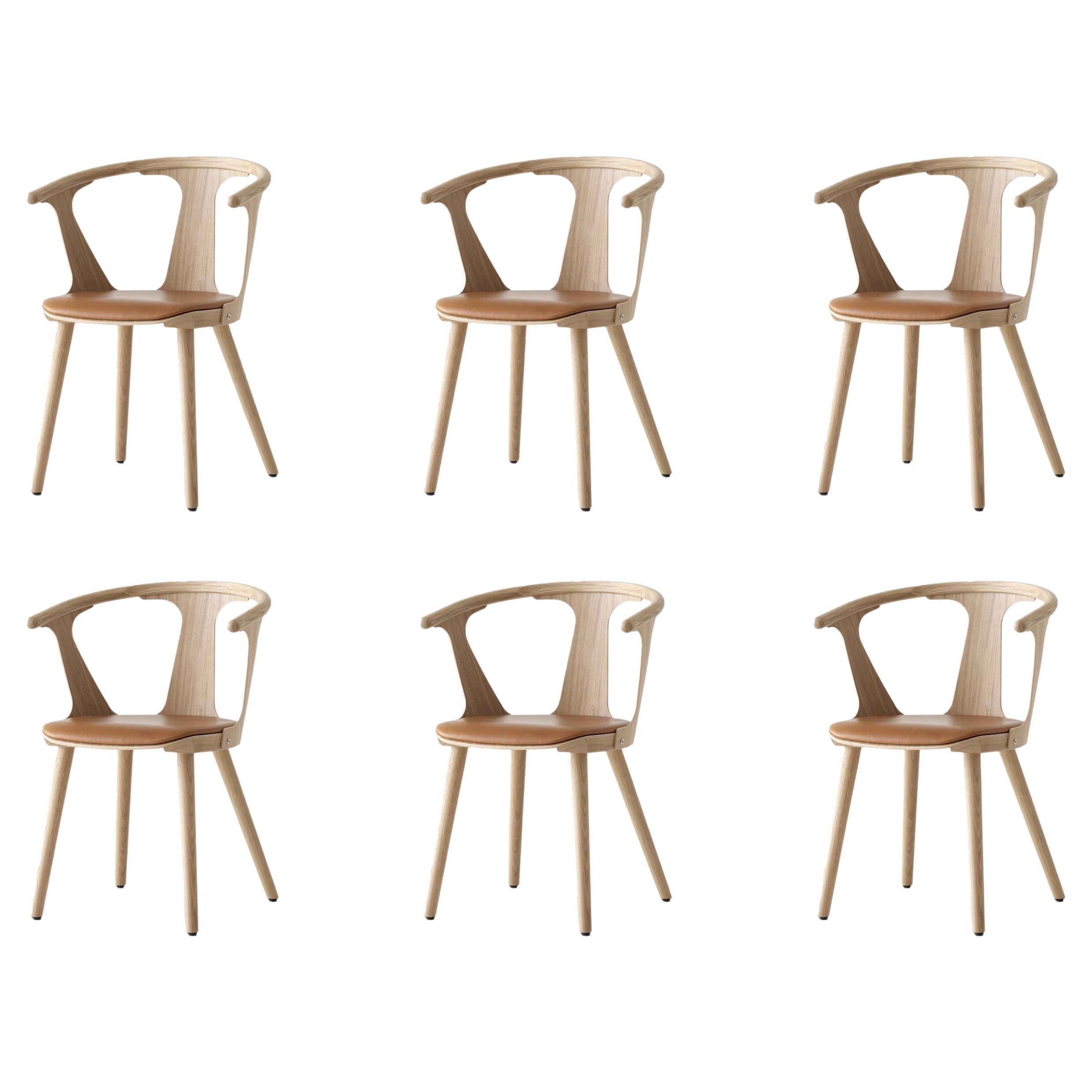 Set of 6 In Between SK2 Chair, Oiled Oak & Noble Cognac Leather for &Tradition