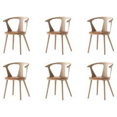 Set of 6 In Between SK2 Chair, Oiled Oak & Noble Cognac Leather for &Tradition