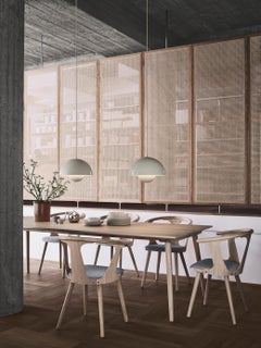 Set of 6 In Between SK2 Chairs-Oiled Oak/Kvadrat Fiord 251 Fabric for &Tradition