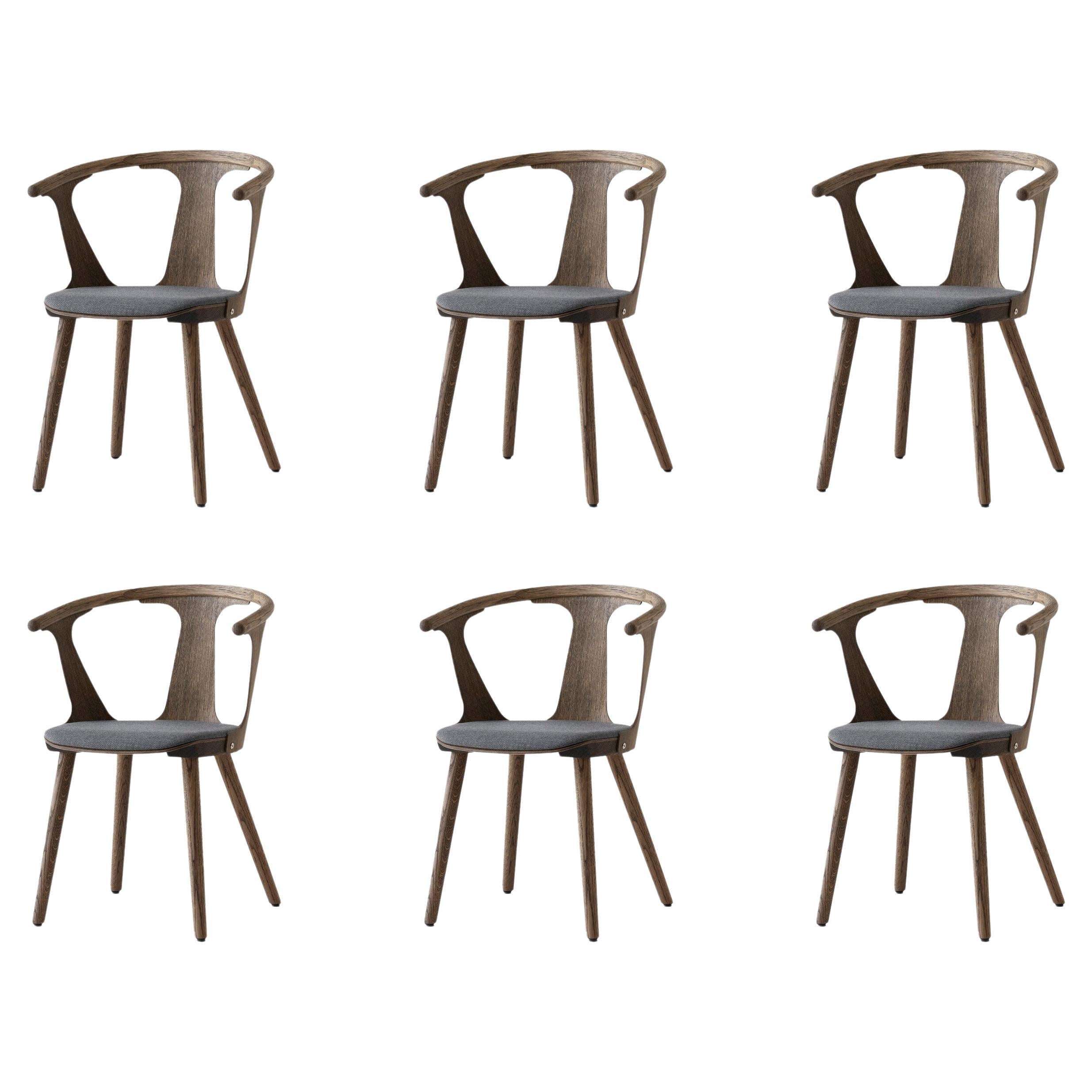 Ensemble de 6 chaises entre SK2 et fumé chêne huilé/Kvadrat Fiord 171 pour &Tradition