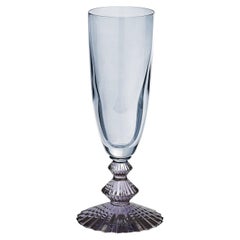 Set de 6 flûtes en cristal bleu Indaco et améthyste