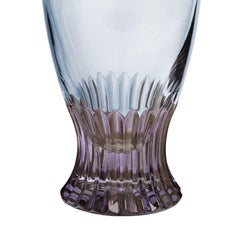 Set of 6 Indaco Blue and Amethyst Crystal Highball Glasses