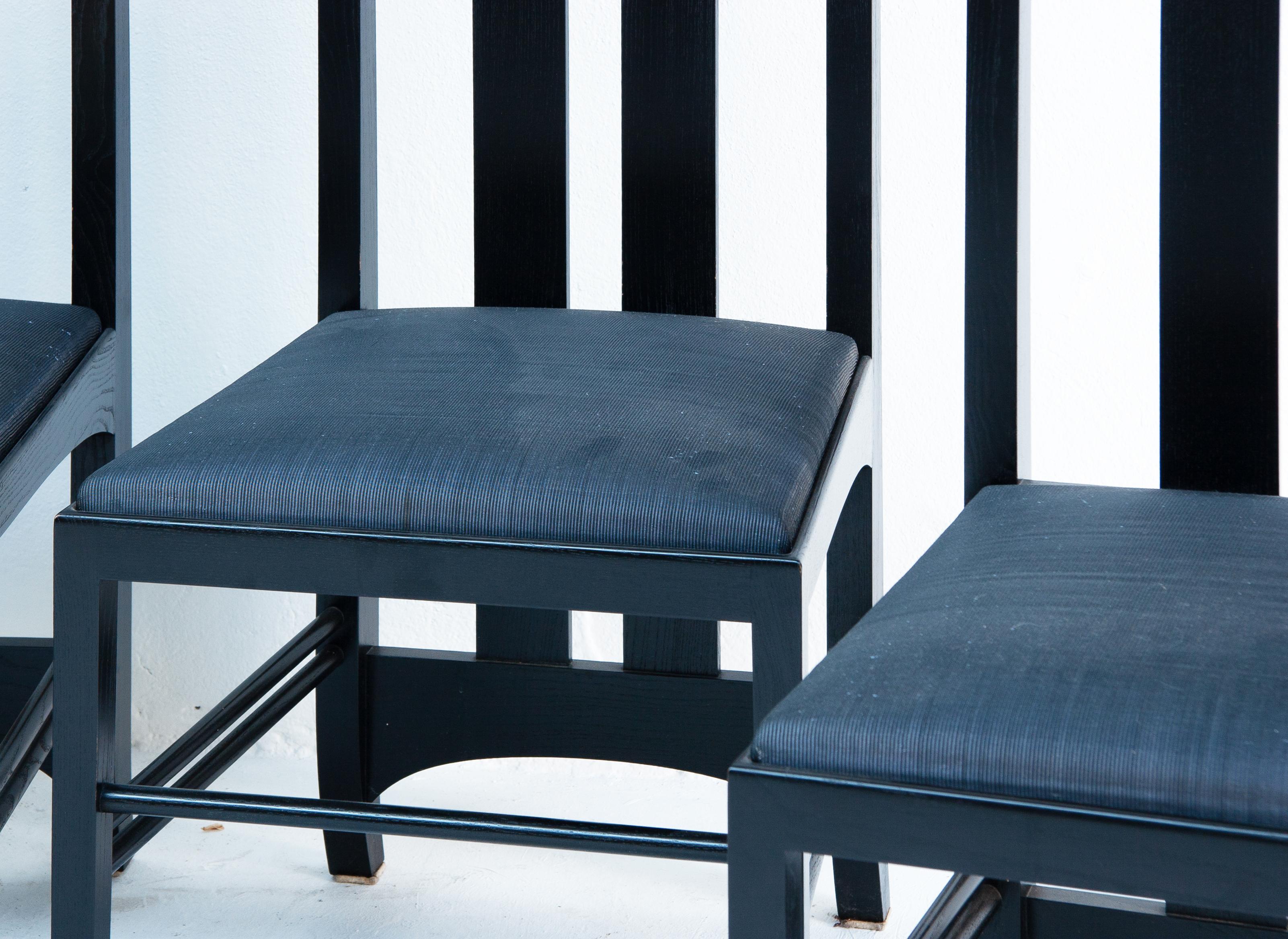 The Ingram Mackintosh chairs for Cassina are a collection of high back chairs designed by Charles Rennie Mackintosh. These chairs were produced posthumously, around 1970. Cassina, the renowned furniture company, manufactured these chairs using solid