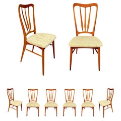 Juego de 6  Sillas de comedor modelo "Ingrid" de teca, Niels Koefoed, Dinamarca, c. 1960