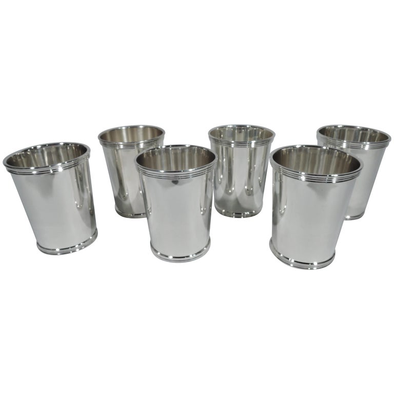 Set of 6 International Sterling Silver Mint Julep Cups For Sale at 1stDibs