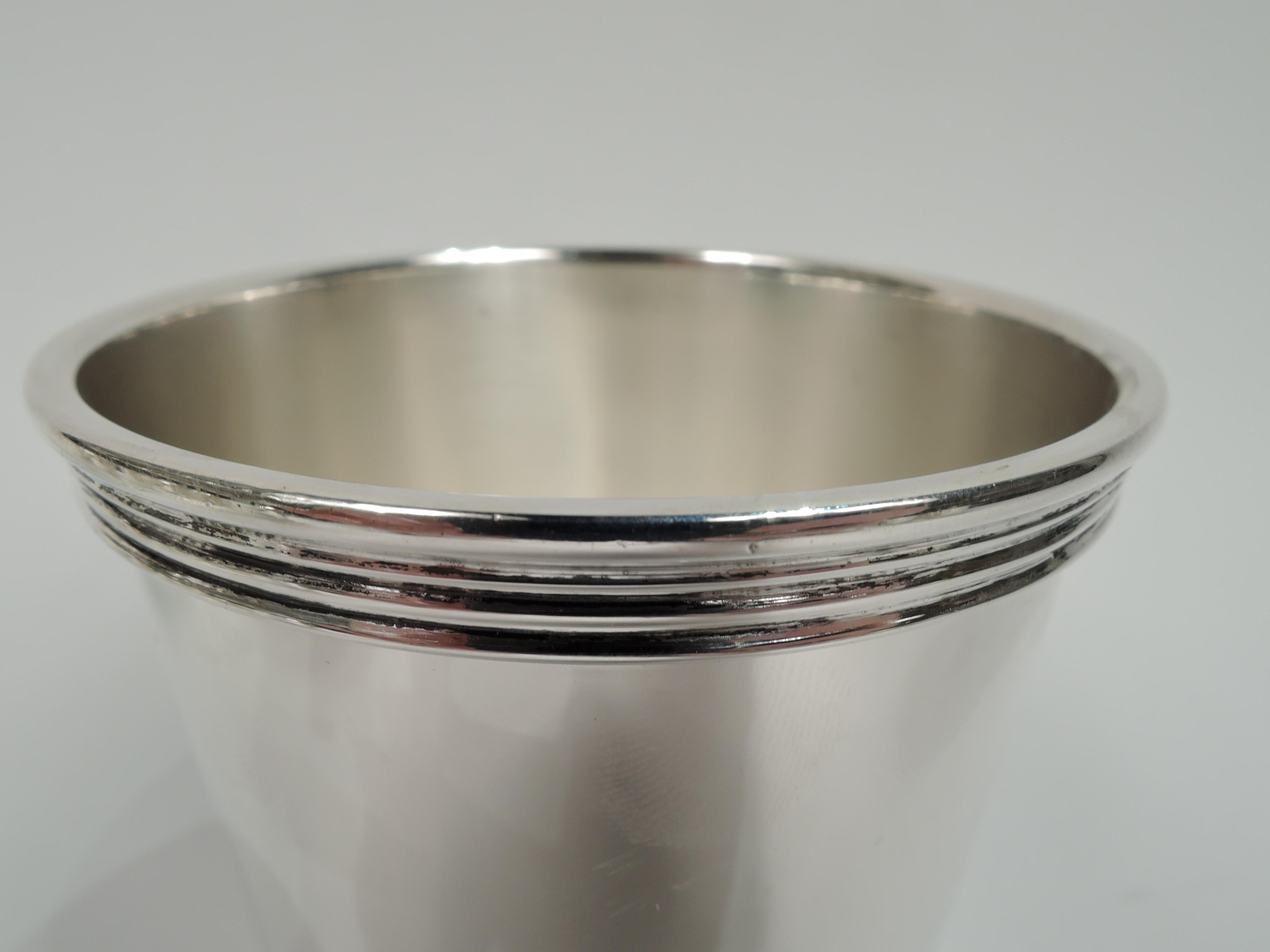 Modern Set of 6 International Traditional Sterling Silver Mint Julep Cups