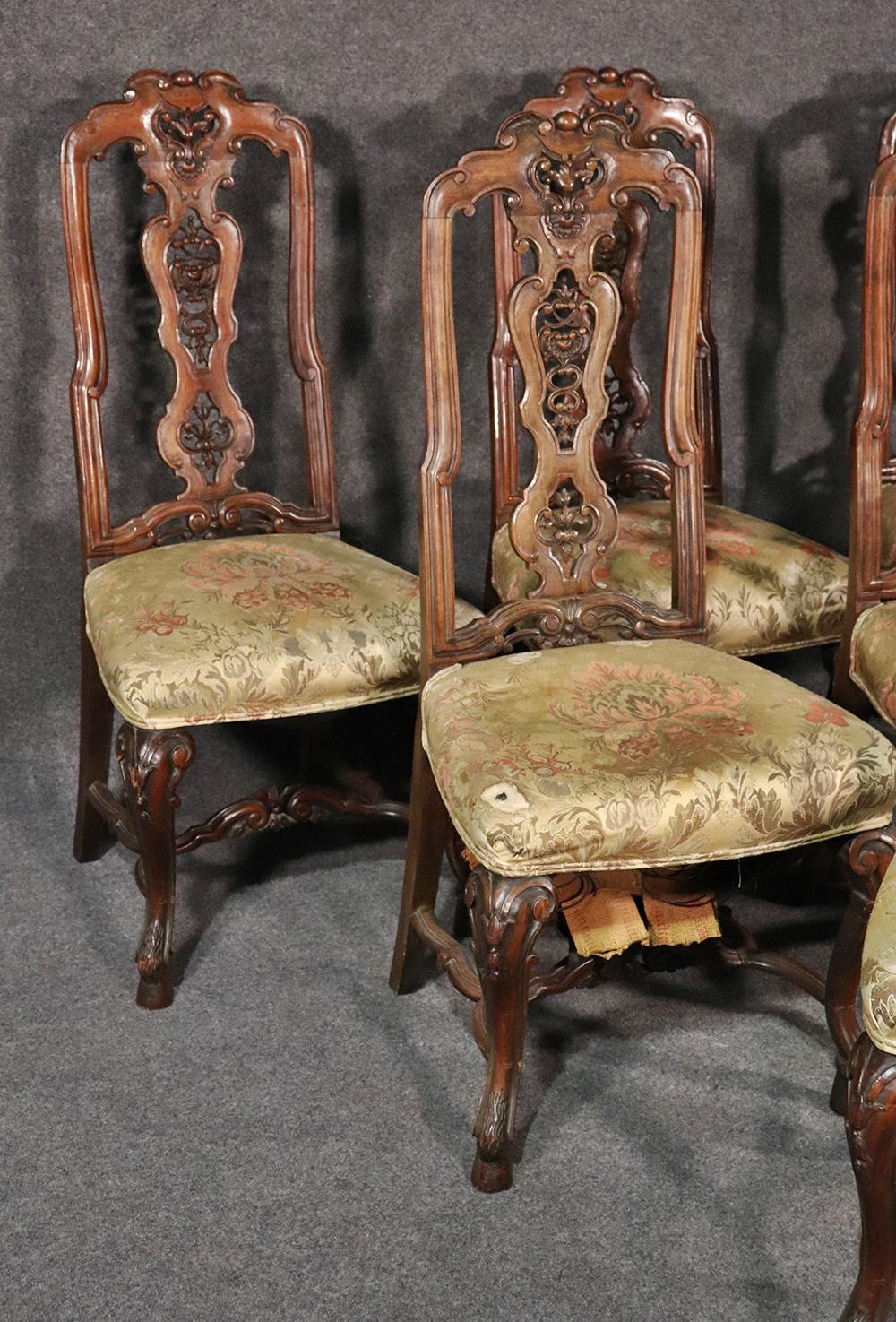 antique tall back chairs