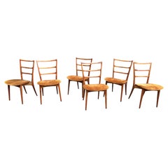 Set of 6 Italian Inspired Polish Dining Chairs, Mid-20th Century, 1960