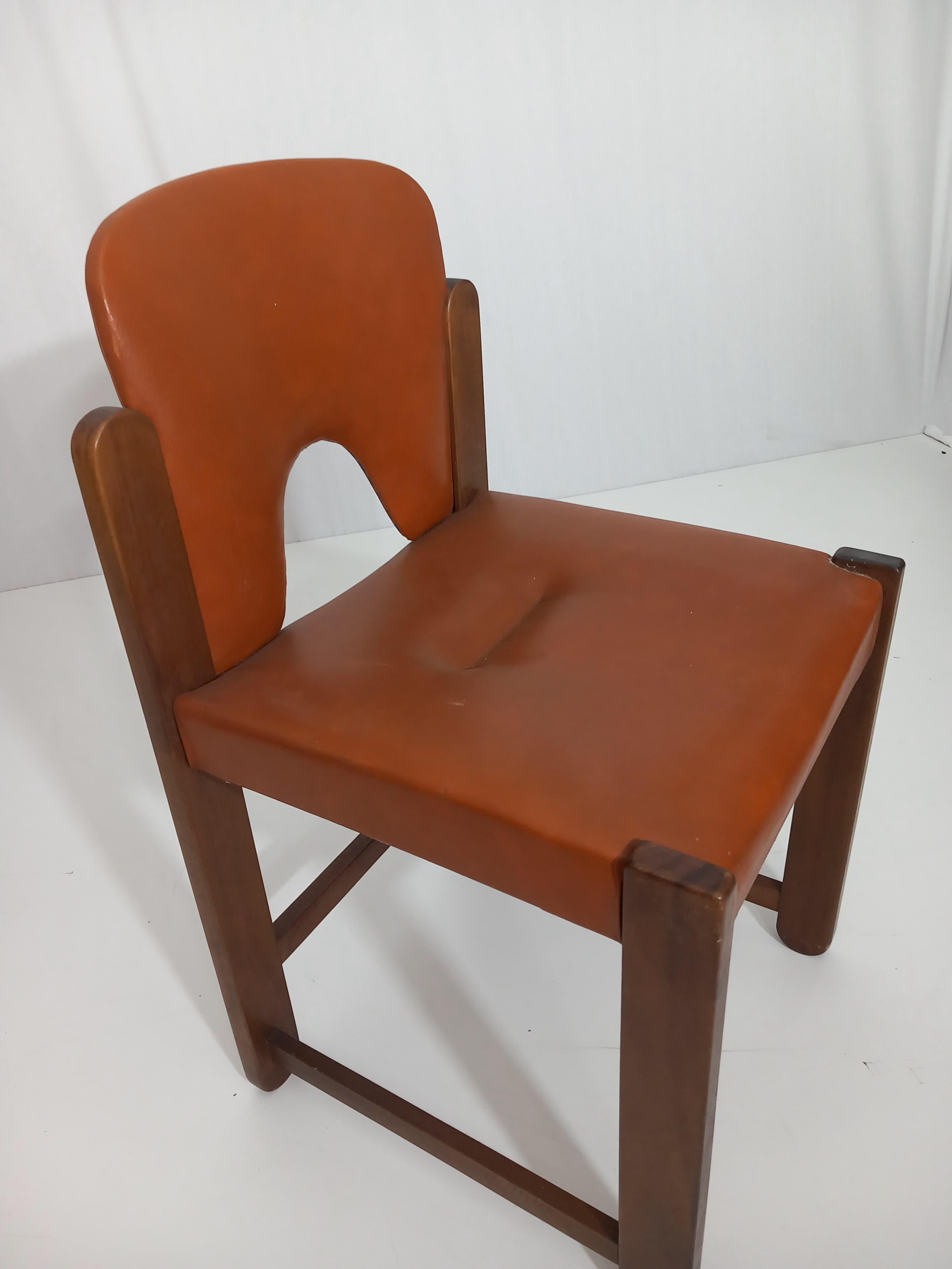 Ensemble de 6 chaises italiennes du milieu du siècle, années 60 Bon état - En vente à Medesano, Parma
