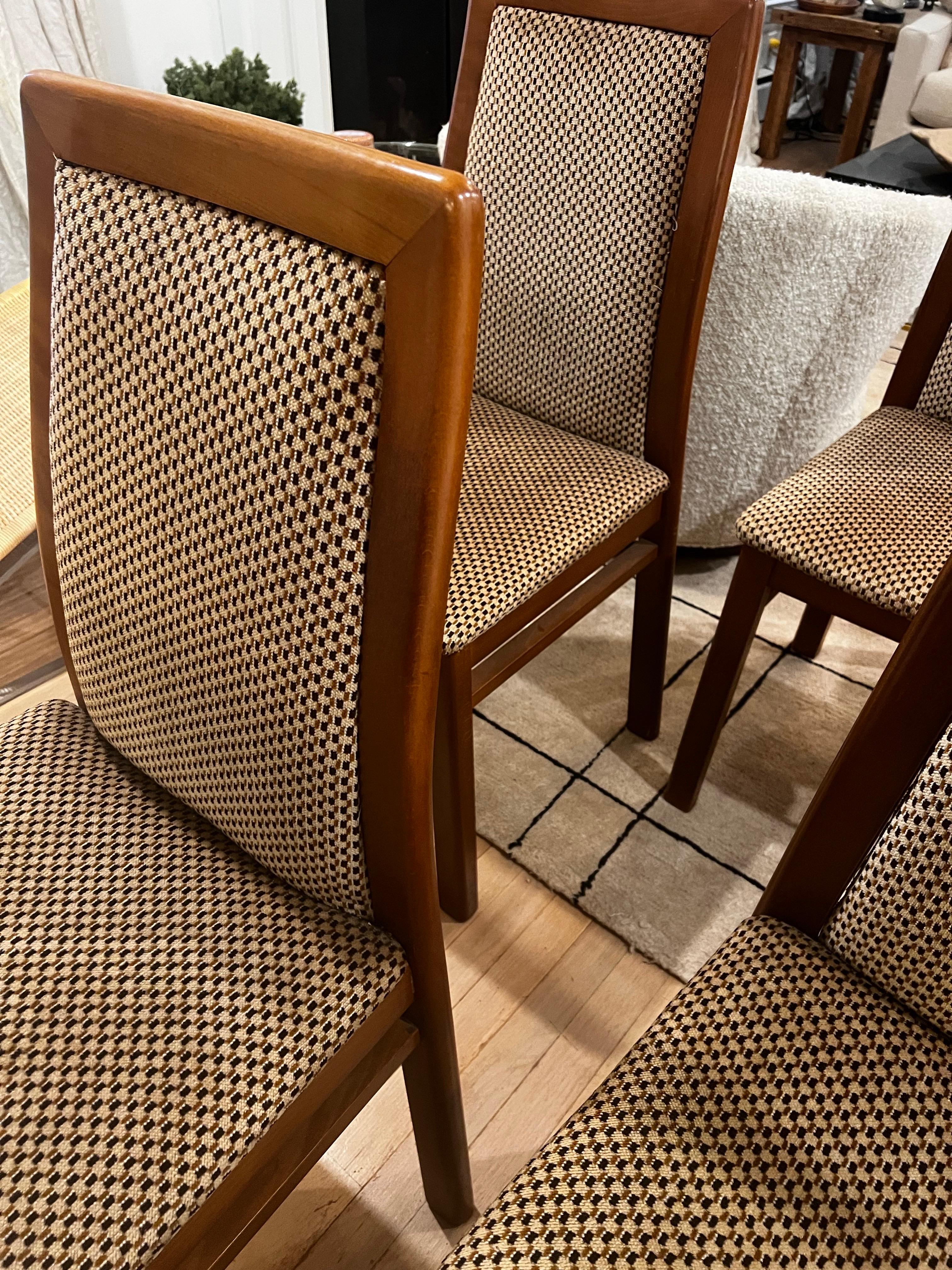 Juego de 6 Sillas de Comedor Modernas Italianas de Mitad de Siglo en Bueno estado para la venta en Los Angeles, CA