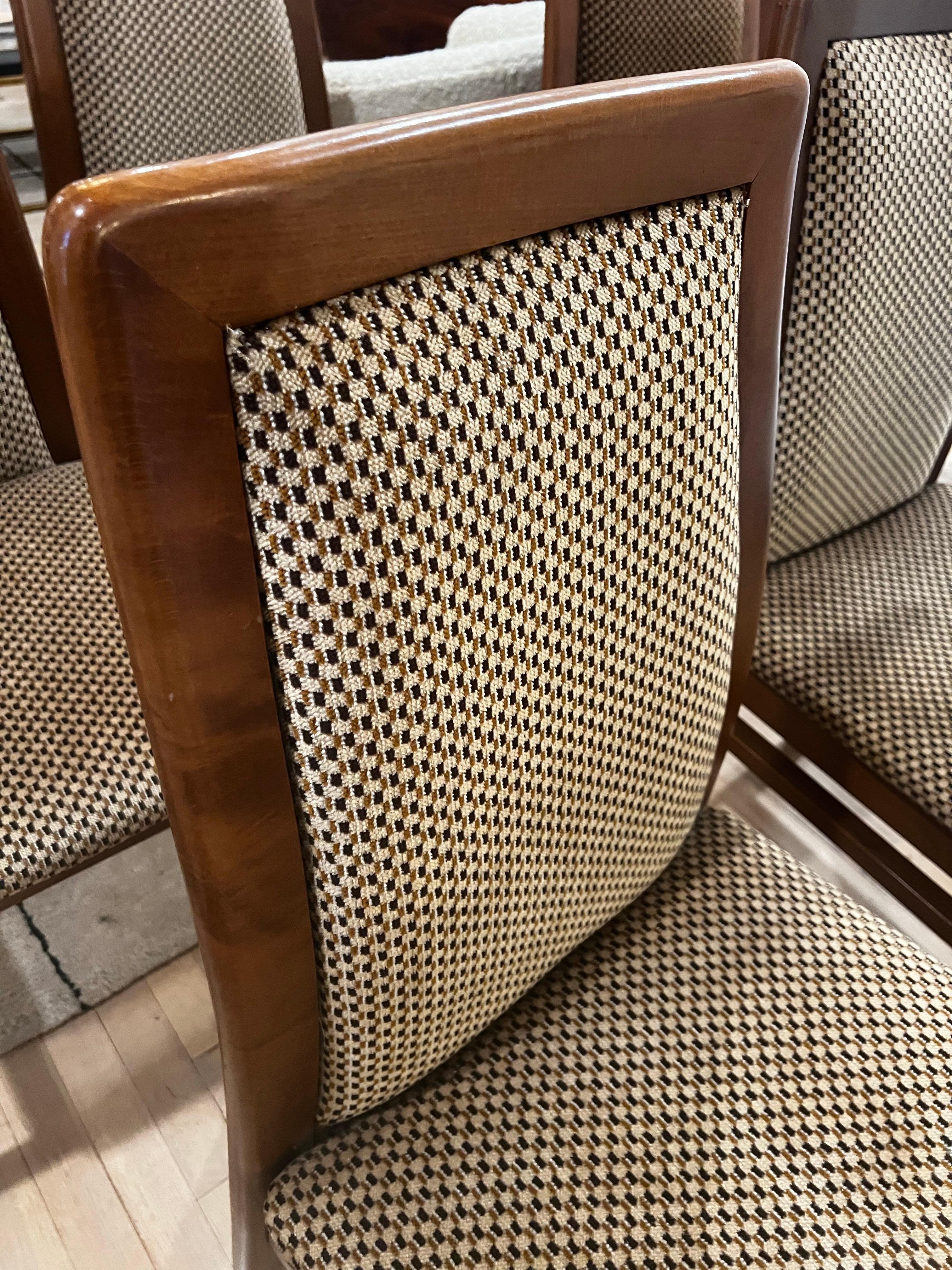 Juego de 6 Sillas de Comedor Modernas Italianas de Mitad de Siglo siglo XX en venta