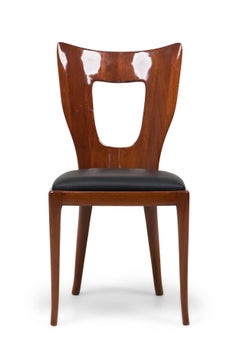Set of 6 Italian Mid-Century Osvaldo Borsani Walnut Dining Chairs