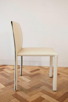 Set of 6 Italian Minotti Model "Roma" Leather Dining Chairs